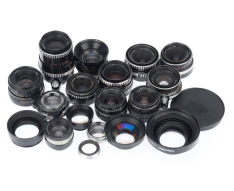 A Selection of German Camera Lenses, to include examples by Carl Zeiss Jena, Pentacon, Meyer-Optik and others, most have issu