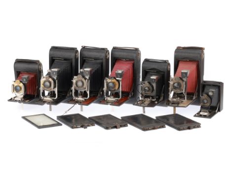 A Collection of Kodak Folding Cameras, to include a Kodak No.3 folding pocket camera, a Kodak No.3A combination folding pocke