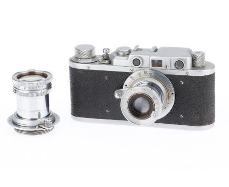 A FED 1 35mm Rangefinder Camera, silver, serial number 102558, body G, shutter not working properly, rangefinder patch workin