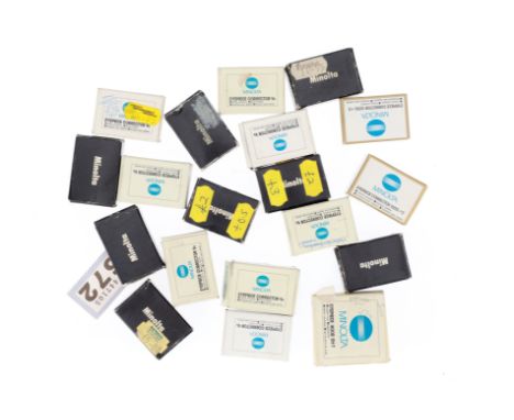 A Selection of Minolta Eyepiece Correctors and Hoods, various types, in maker's boxes, approx 20.