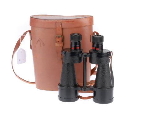Cased pair of Air Ministry WWII Binoculars, English, c.1945, marked 'O.S. 419 A.M. REG No 84970 Bino Prism No.5 MK V X7, Grat