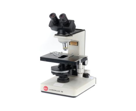 Leitz Laborolux Binocular Microscope, Leitz Laborolux Binocular Microscope, with phase condenser, mechanical stage, Leitz EF 