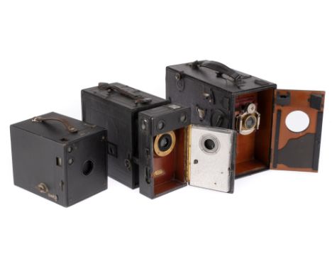 A Collection of Box Cameras, to include a drop plate camera, R&amp;J Beck's DAI- Cornex, with Beck symmetrical lens, a fallin