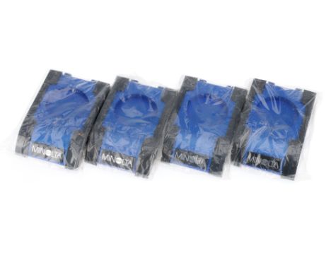 A Group of Minolta Display Stands, blue/black, new and unused, set of 4.