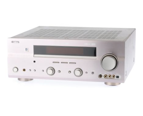 A Yamaha DSP-AX759SE Natural Sound AV Amplifier, silver, some light scratches to top, controls operate correctly, not mains t