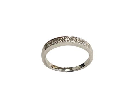 An 18ct white gold diamond half eternity ring, approximately 0.23ct