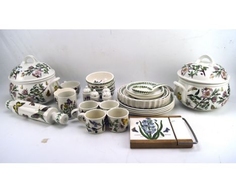 An extensive collection of Portmeirion ceramics, in the 'Botanic Garden' pattern, including plates, bowls, two large tureens,