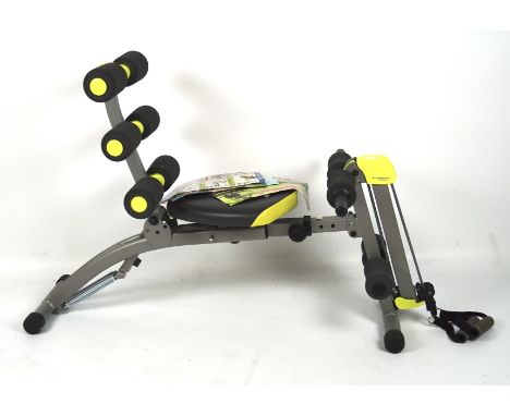 A Wondercore workout bench with instructions, approximately 115cm long