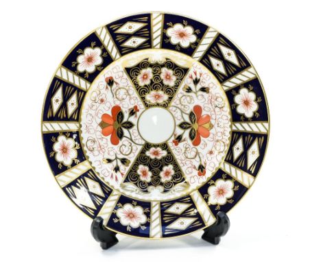 A Royal Crown Derby Imari palette 2451 8 inch approximately plate, Royal Crown Derby Derby Posies vase, coffee can and saucer