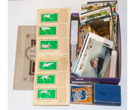 A small collection of cigarette cards - Players George VI and Queen Elizabeth Coronation, gummed in album, an album of film s