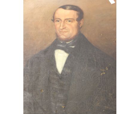 Victorian school, an oil portrait of a gentleman