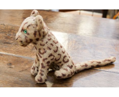 A Steiff style tiger with wire in tail - that orginally operated head movement and growl.