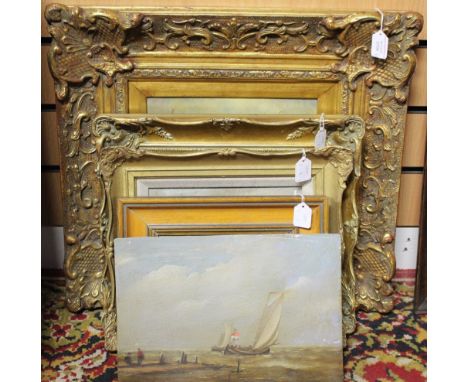 Five assorted furnishing pictures, oils, print etc (5)