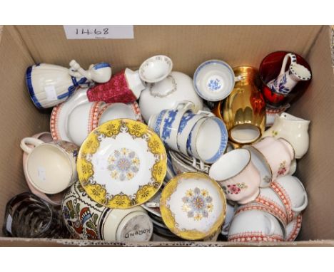 A large late Victorian tea service 'Continental' Cauldon ware ruby coloured glass, Royal Winton etc, to include Royal Worcest