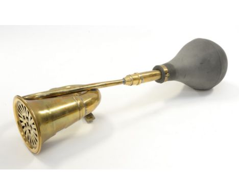 Brass car horn (hunting horn style)