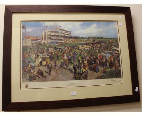 Terence Cuneo, Derby Day, limited edition print, signed and dated of 850 