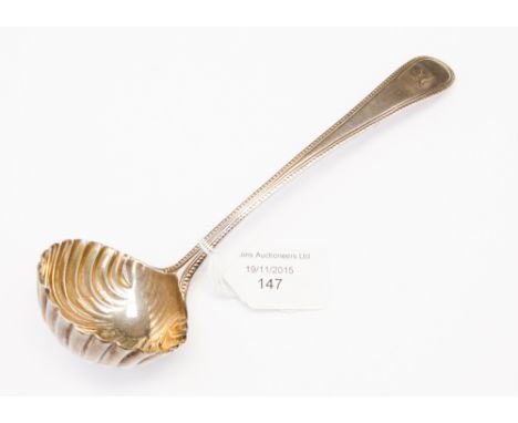 A George III silver ladle, in the Old Bead pattern, 59 grams approx 
