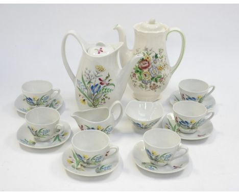 A Midwinter coffee set, together with an additional Royal Doulton coffee pot. (16)