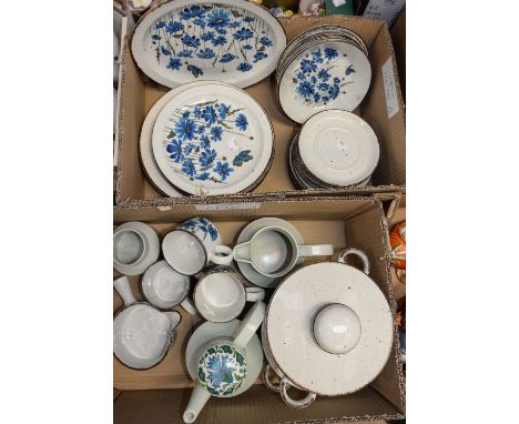 Two boxes of Midwinter dinnerware 