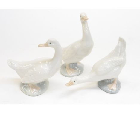Three Lladro Geese 
