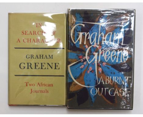 Greene, Graham, 1961, A Burnt-Out Case, London Herrieman, with dust jacket, first edition and In Search of a Character, two A