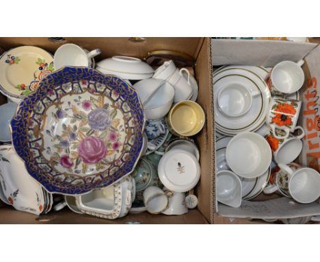 A collection of ceramics, comprising an early 19th Century sucrier, part tea sets, a George Meakin tea set, plus various othe