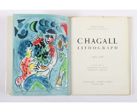 CHAGALL, Marc, Werksverzeichnis III.Band "Lithograph", 1969, mit Original-Farblithos, Schutzumschlag