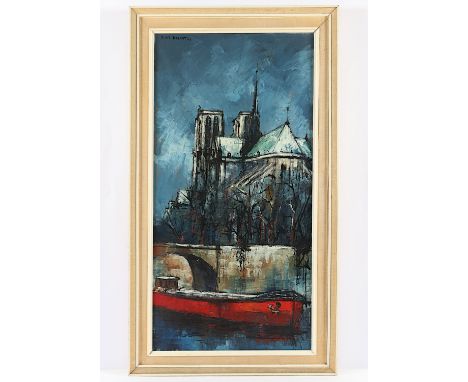 GRANDT, Didier (*1934), "Notre Dame de Paris", Öl/Lwd., 79,5 x 40,5, oben links signiert und "63" datiert, R.