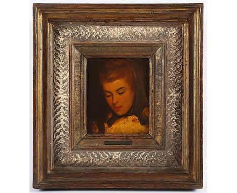 HILZ, Sepp (1906-1967), "Portrait einer jungen Frau", Öl/Holz, 14,5 x 12, unten links signiert, R.
