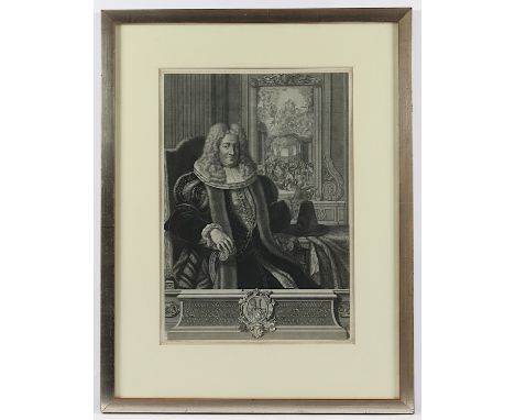 JOHANNES HIERONNYMUS LÖFFELHOLZ, Portrait des Politikers, Kupferstich, 47 x 33, gestochen von Georg Martin Preisler, NÜRNBERG