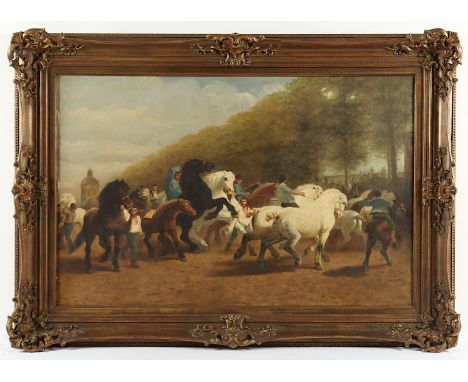 BONHEUR, Rosa (1822-1899), Kopie A.20.Jh. nach, "Der Pferdemarkt", Öl/Lwd., 70 x 106, R.