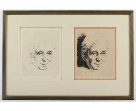 TURNER, Julius Cohn, "Mutter", zwei Radierungen, 22 x 17, handsigniert, 1930, R.
