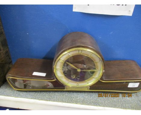 MID-20TH CENTURY DECO STYLE MANTEL CLOCK BY MAUTHE OF GERMANY 