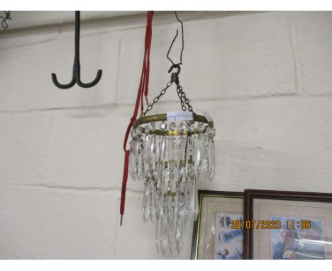 MID-20TH CENTURY CHANDELIER TYPE LIGHT FITTING, APPROX HEIGHT 23CM