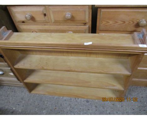 PINE DRESSER TOP OR WALL SHELF UNIT, WIDTH APPROX 105CM