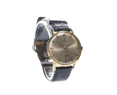 GENTLEMAN'S ROLDOR EIGHTEEN CARAT GOLD MANUAL WIND WRIST WATCH, the round gold coloured dial with applied baton hour markers,