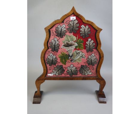 Bead work tapestry fire screen - Approx&nbsp;H: 75cm W: 60cm