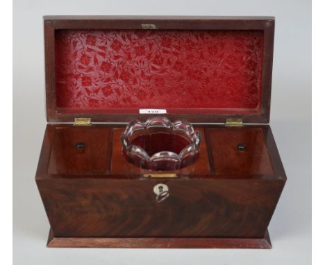 Victorian sarcophagus wooden tea caddy 