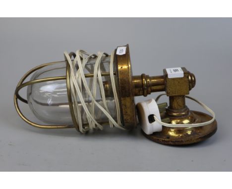 Nautical brass wall lamp 
