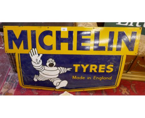 Enamel sign -&nbsp;Michelin Tyres - Approx size: 90cm x 53cm 