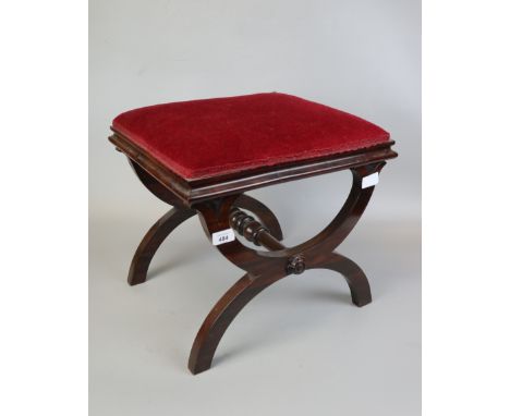 Regency style rosewood x-stool 
