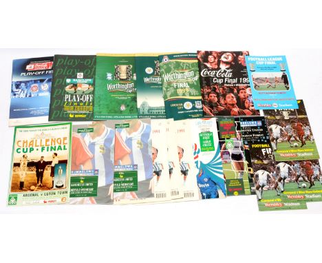 Football Programmes. A quantity of Football Programmes comprising of 1980s to 2000s to contain League Cup Finals, Worthington