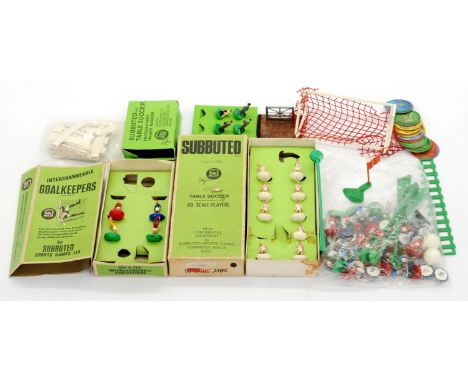 Subbuteo, A mixed group of teams, staff and accessories, some contents appear broken or glued and some appear missing but not