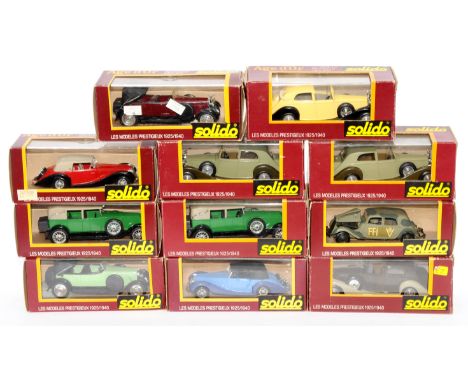 Solido (Age D'or Series) a boxed mixed group. Not checked for completion or correctness. Conditions generally appear Fair to 