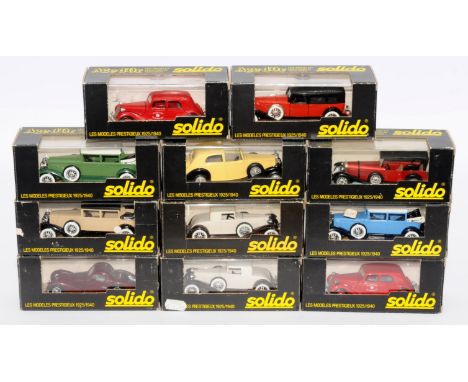 Solido (Age D'or Series) a boxed mixed group. Not checked for completion or correctness. Conditions generally appear Fair to 