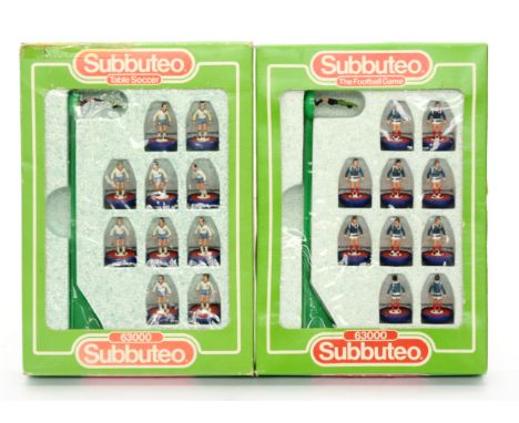 Subbuteo, Series 63000. A mixed boxed group of teams to include, 614 'Scotland' and 569 'England'. All contents is present, c