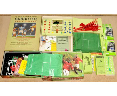 Subbuteo, A mixed group of sets, teams and other accessories to include 'Continental Club edition set, Manchester United set 