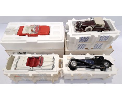Franklin Mint, a boxed and half boxed group of "Vintage Car" Precision Models. Includes 1964 1/2 Ford Mustang. Although unche