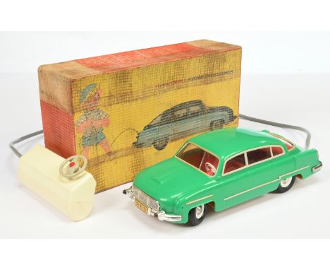 Presu Tatra car, plastic,&nbsp; battery operated (untested), within Fair Plus to Good box, crack to windscreen otherwise Good