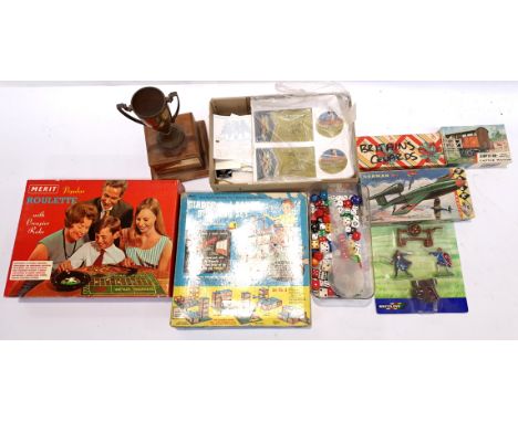 Chad Valley, Merit &amp; Similar, a boxed &amp; unboxed group of Collectibles. Includes "Airfix-00" Cattle Wagon with others.